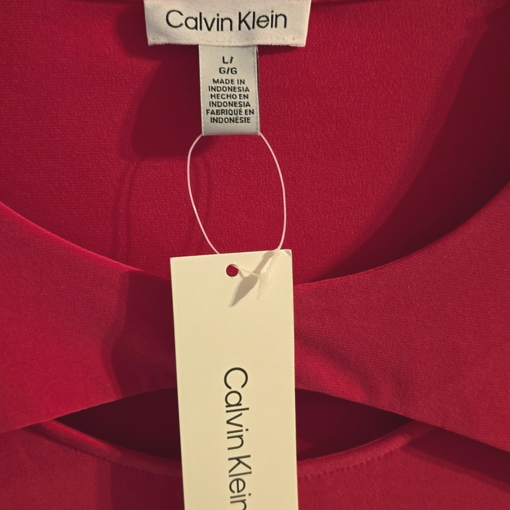 Calvin Klein Pink Ruffle Sleeve Top - Picture 2 of 12